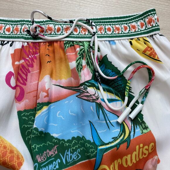 Rachel‎ Zoe Summer Vibes Maxi Skirt Women XS Multicolor Tropical Paradise NEW - Picture 3 of 10